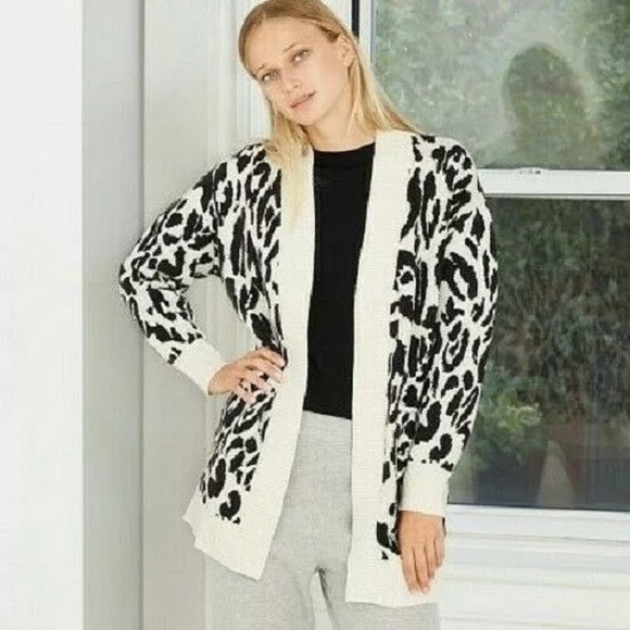 Who What Where Leopard print‎ open cardigan chunky - Picture 1 of 4